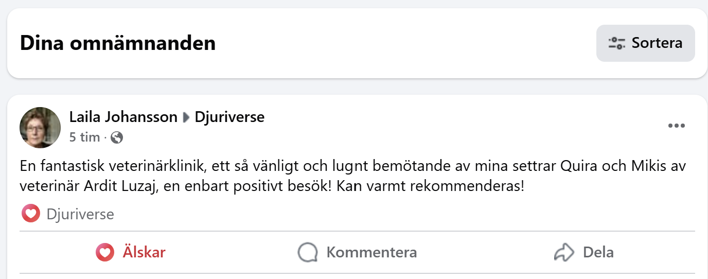 Omnämnande från Laila